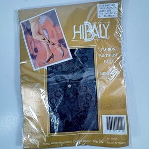 HiBaly Pantyhose flock & rhinestone butterfly -vintage 1996